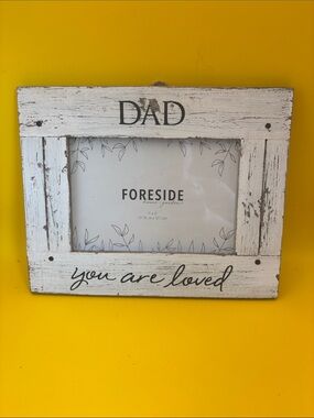 Foreside Home & Garden White Rustic 'Dad - You Are Loved' Picture Frame